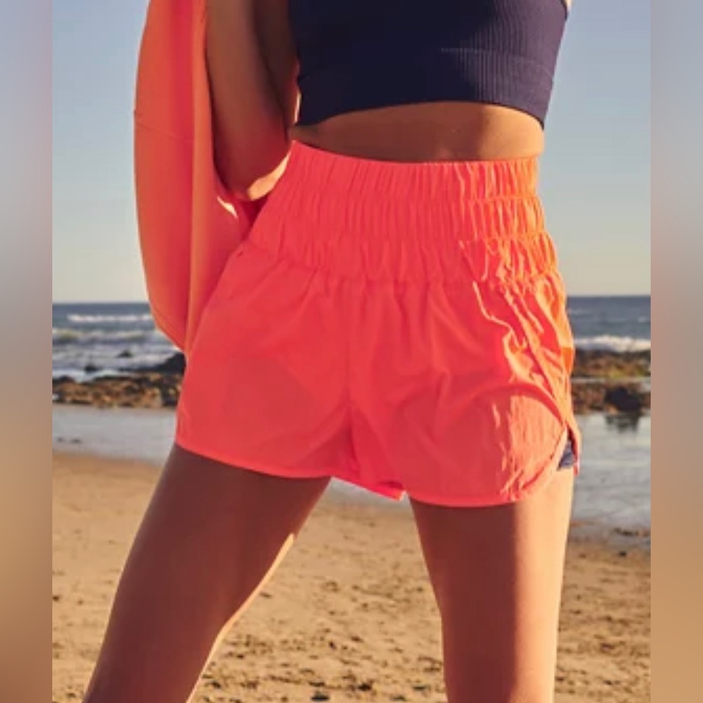 Free People Movement Shorts-Coral — New Without Tags